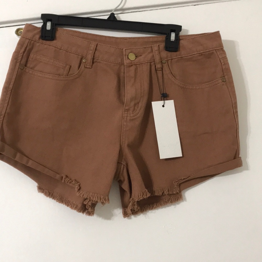 “Brick” colored shorts